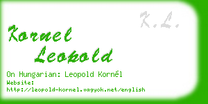 kornel leopold business card